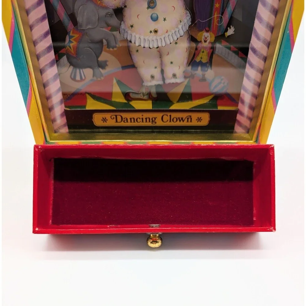Vintage Otagiri Circus Dancing Clown Music Box SEE VIDEO